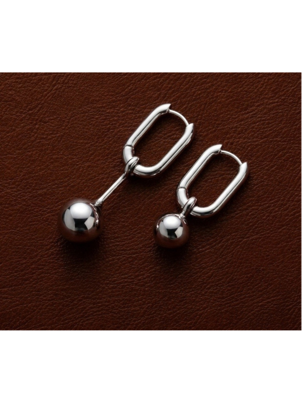 Free People Geometric Hoop Earrings Silver Mismatch Ball Steampunk Boho Retro
